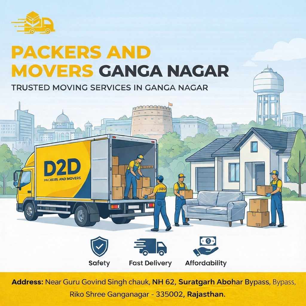 D2D Packers and Movers in Ganga Nagar